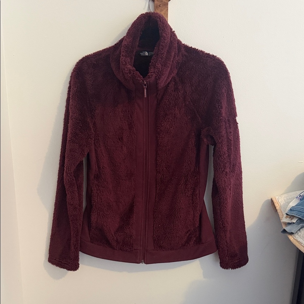 The North Face Women's Maroon Plush Full-Zip Jacket